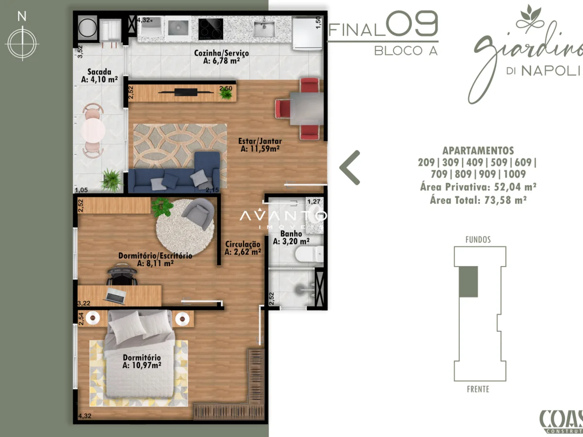 Planta 4 — Residencial Giardino Di Napoli