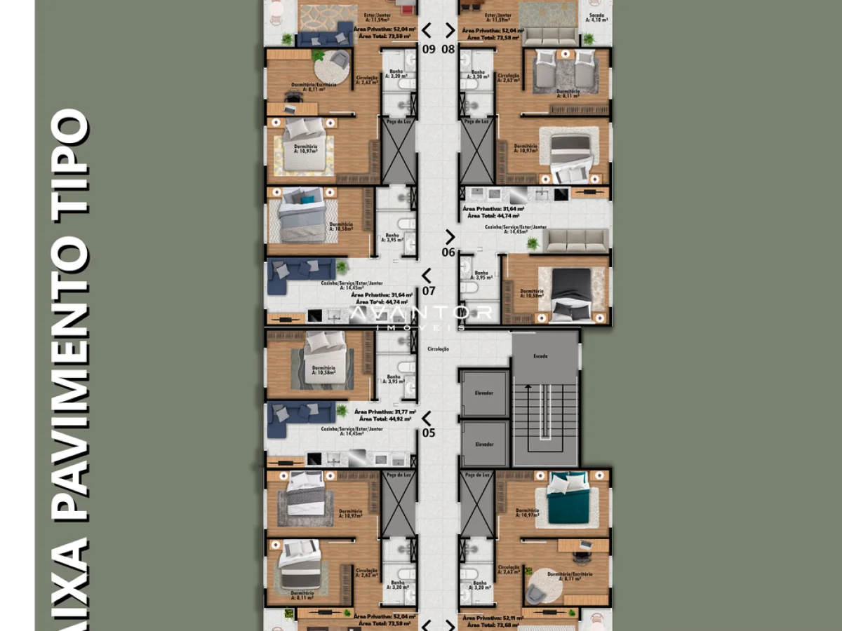Planta 6 — Residencial Giardino Di Napoli
