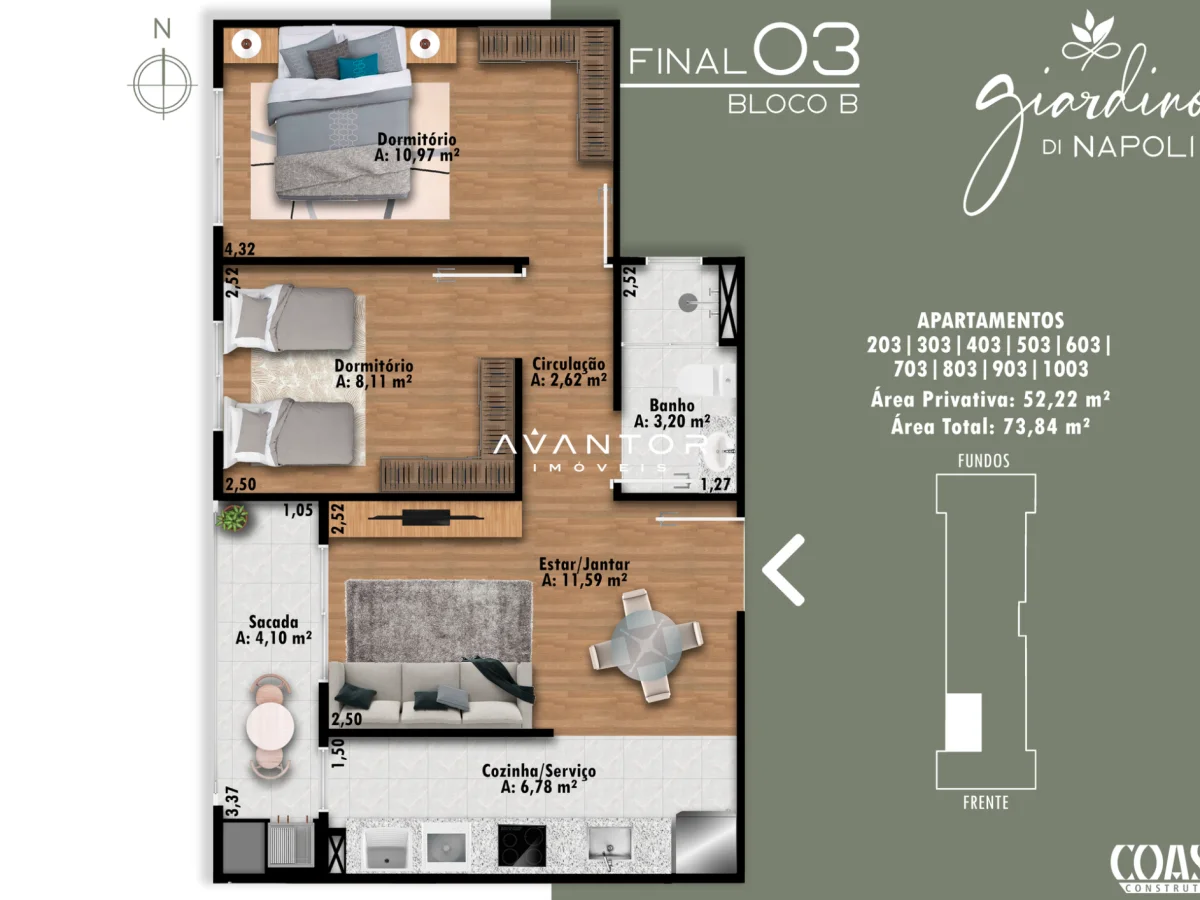 Planta 7 — Residencial Giardino Di Napoli