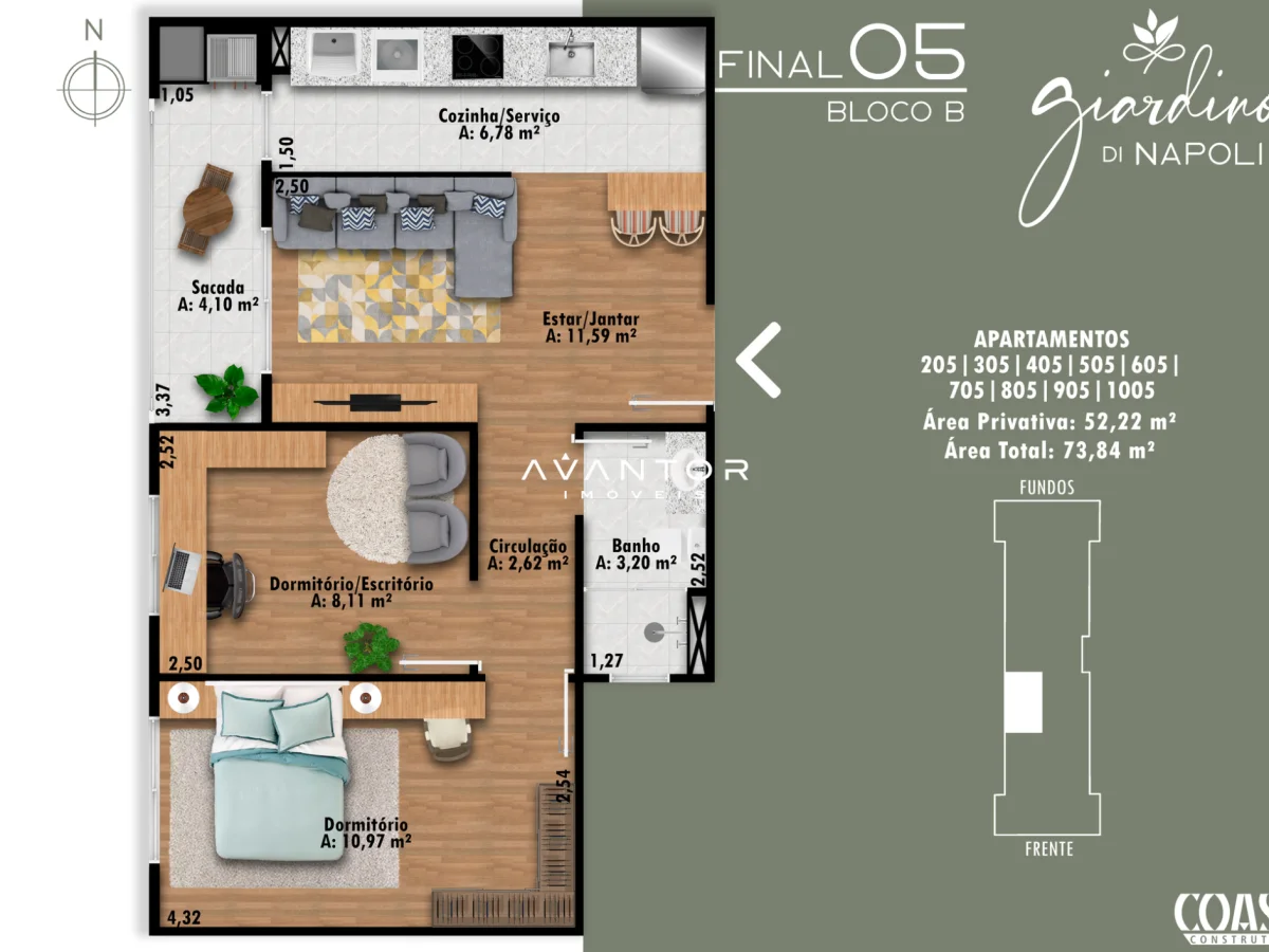 Planta 8 — Residencial Giardino Di Napoli