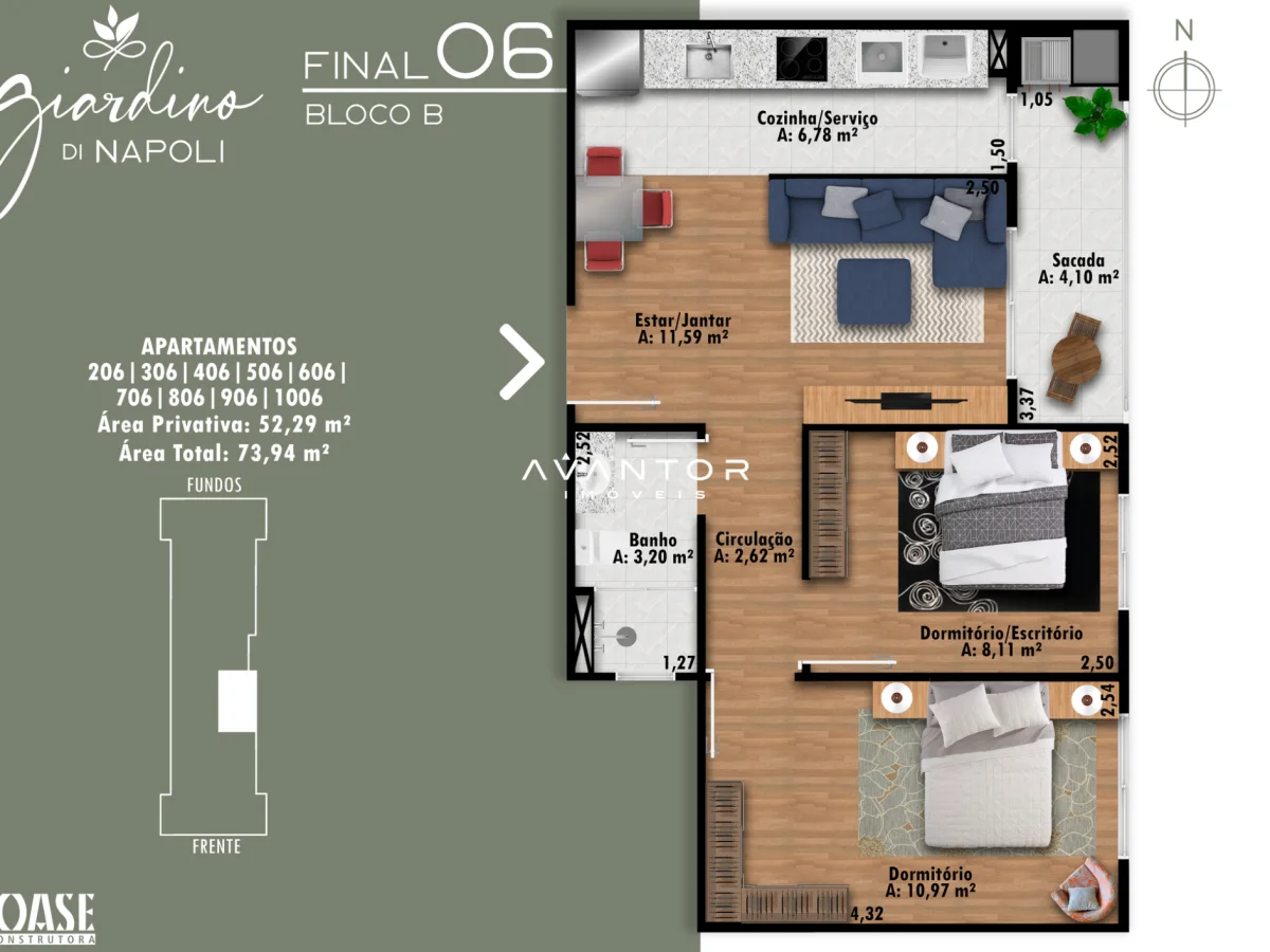 Planta 9 — Residencial Giardino Di Napoli