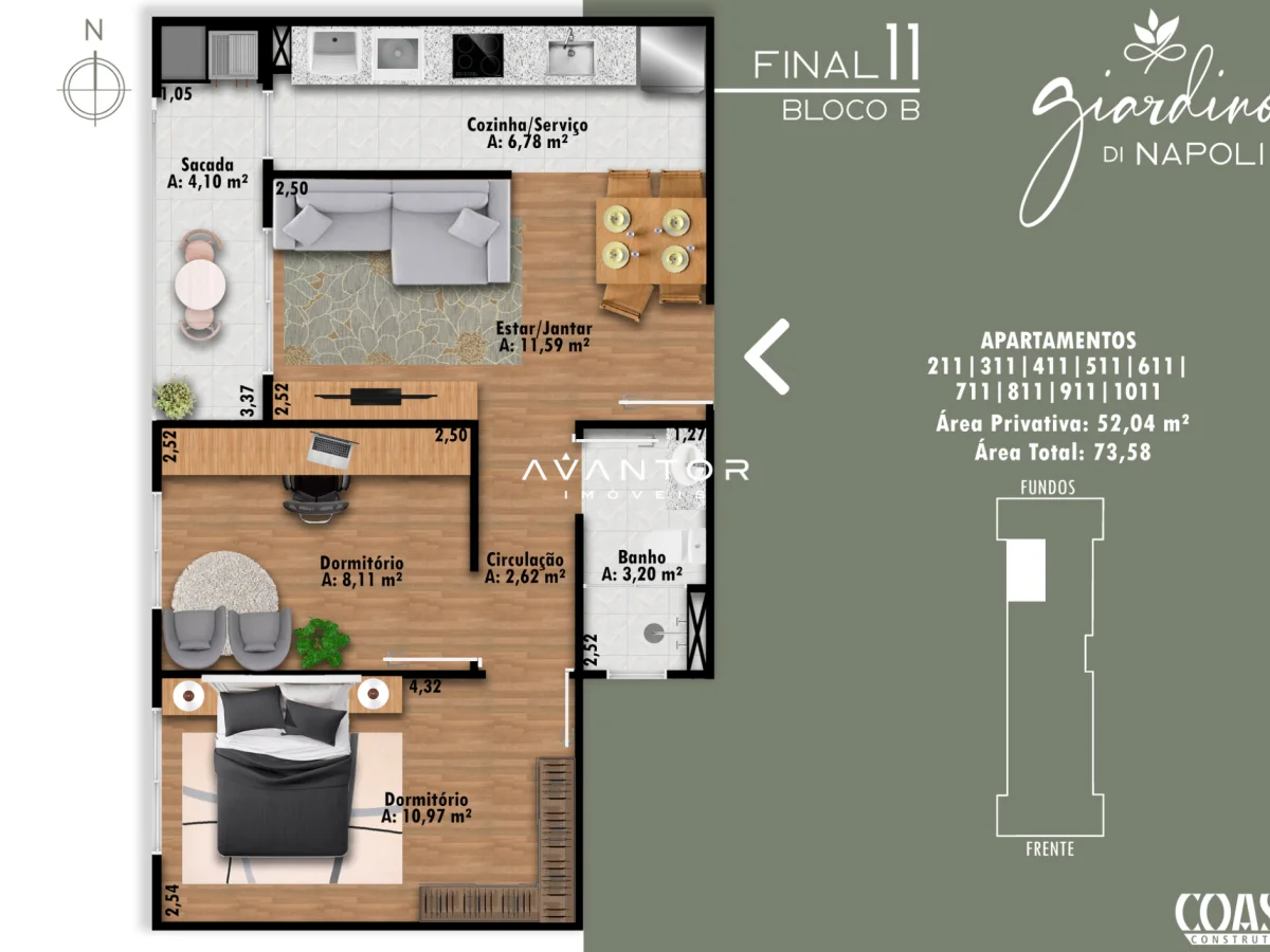 Planta 12 — Residencial Giardino Di Napoli