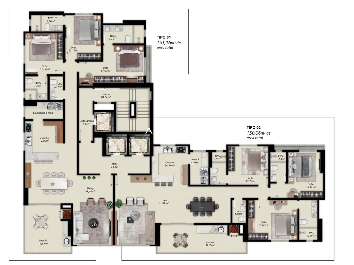 Planta 3 — Cosmopolitan Residence
