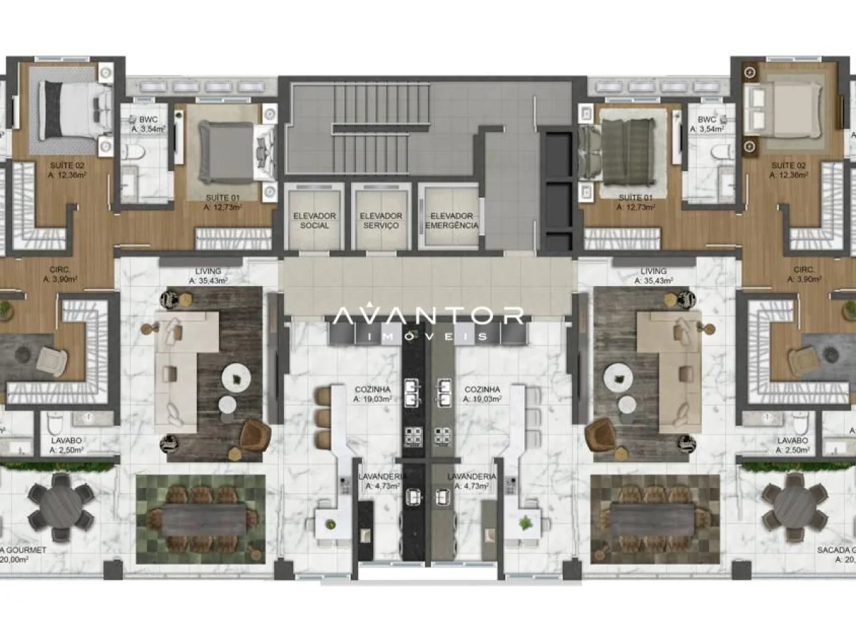 Planta 3 — Doha Tower