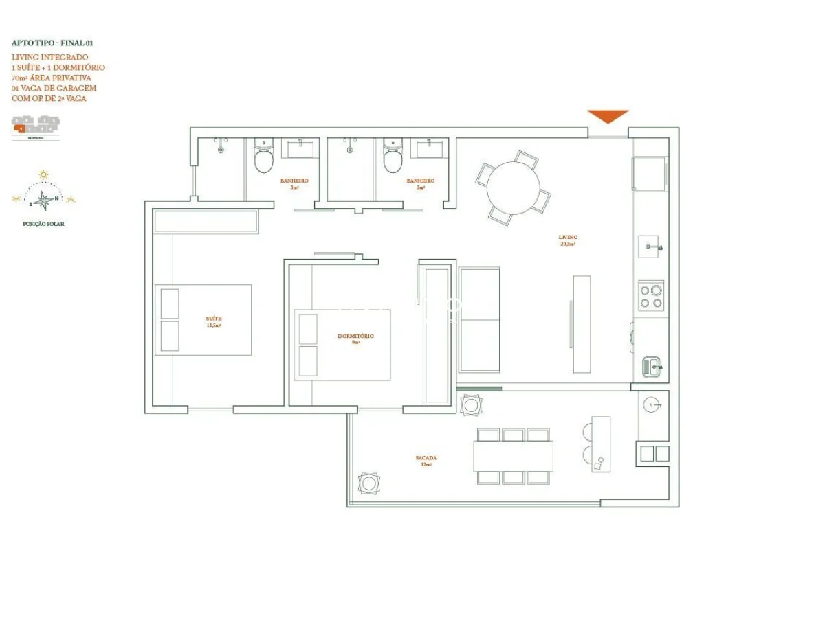 Planta 1 — Coral Way Residence