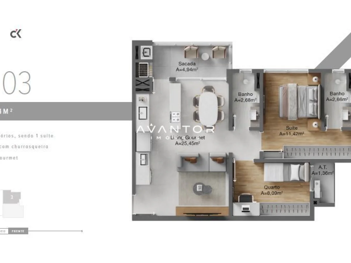 Planta 2 — Urbe Residence