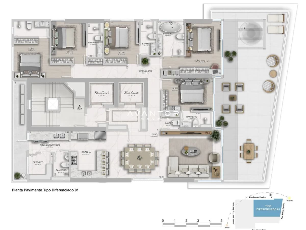 Planta 1 — Blue Coast Tower