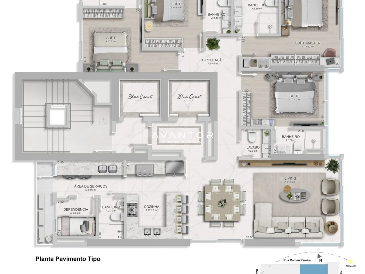 Planta 9 — Blue Coast Tower