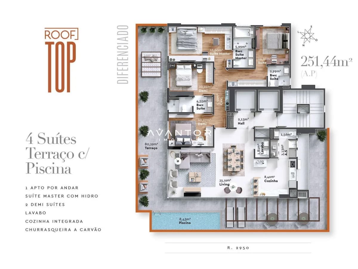 Planta 1 — Rooftop