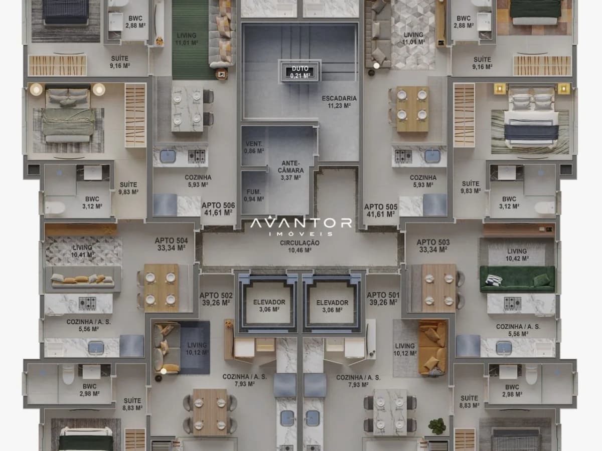 Planta 2 — For Seasons Apartments