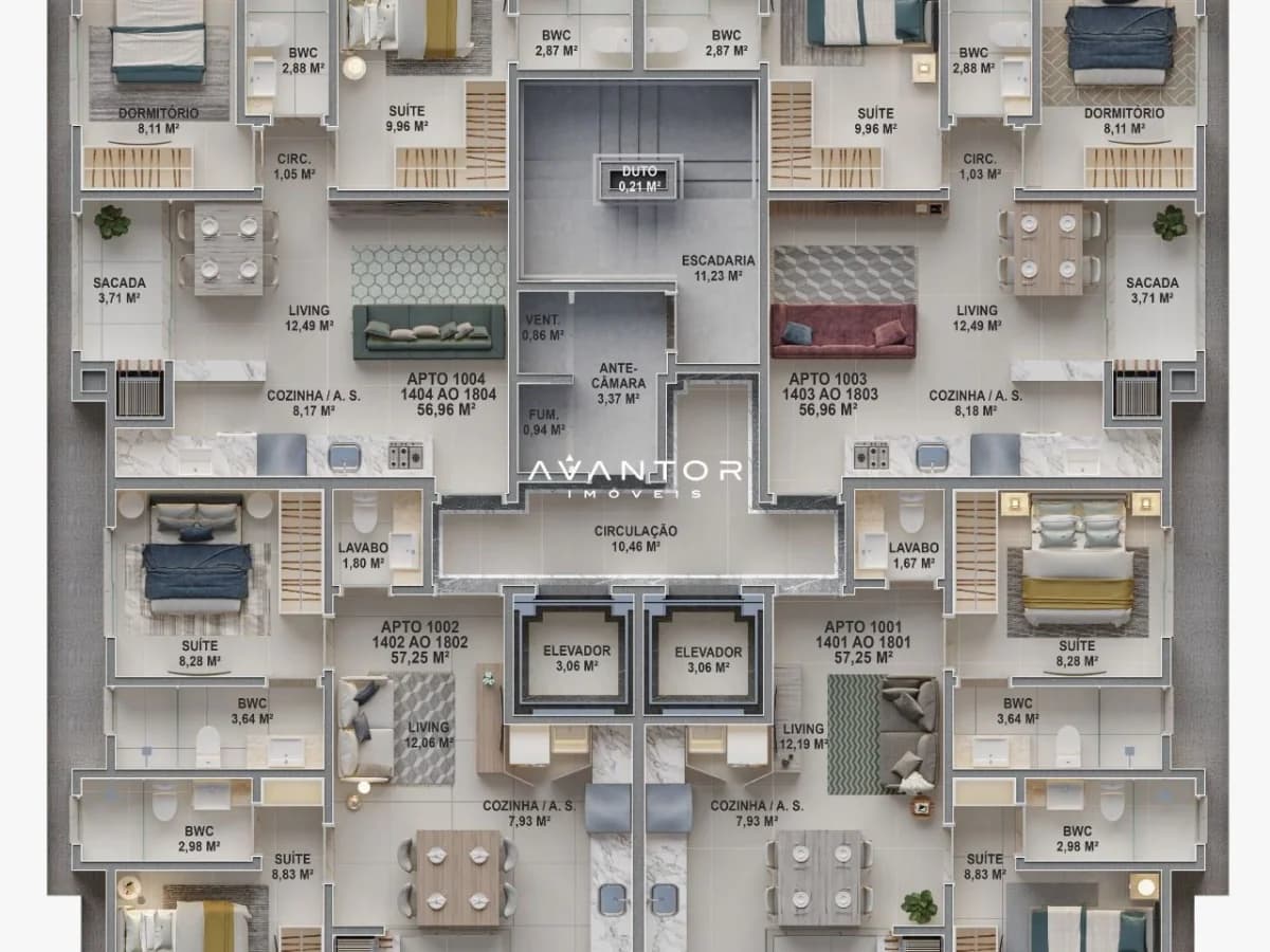 Planta 3 — For Seasons Apartments