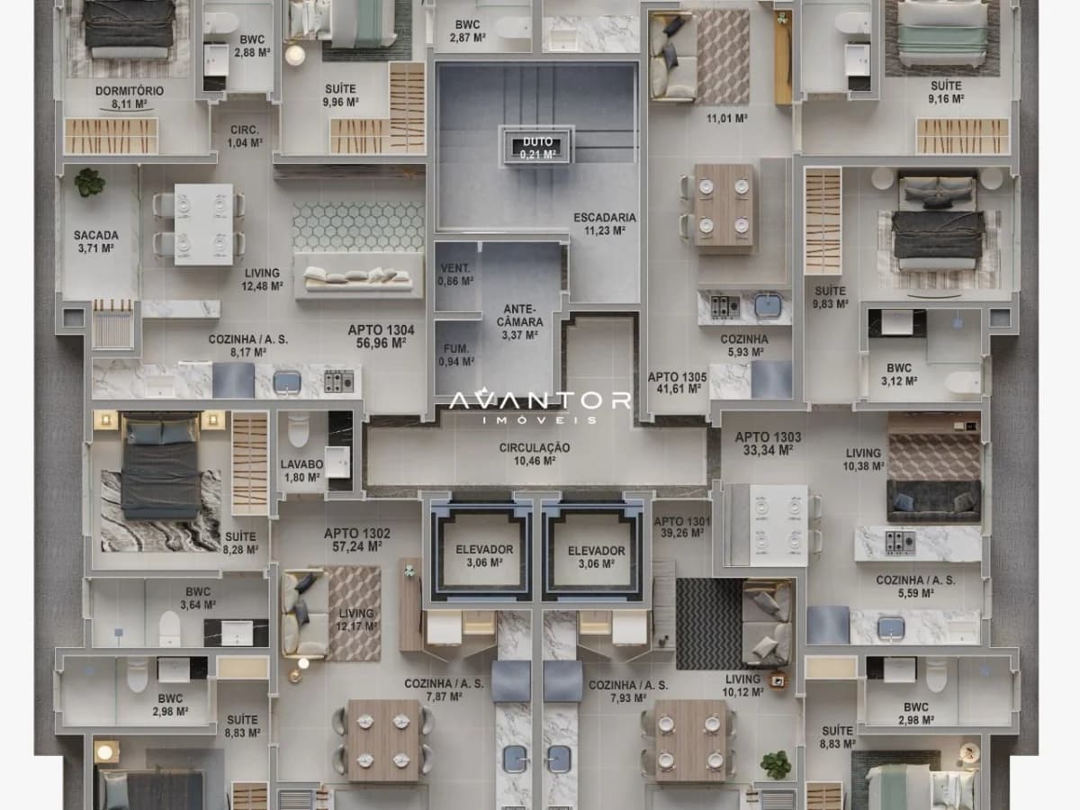 Planta 6 — For Seasons Apartments