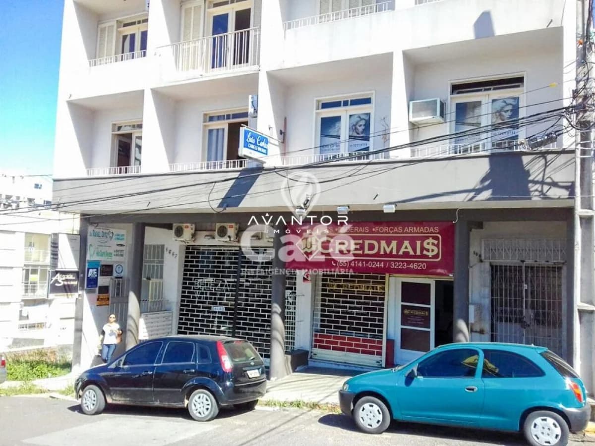 Fachada do prédio com garagem — Sala Comercial à venda em Centro, Santa Maria/RS