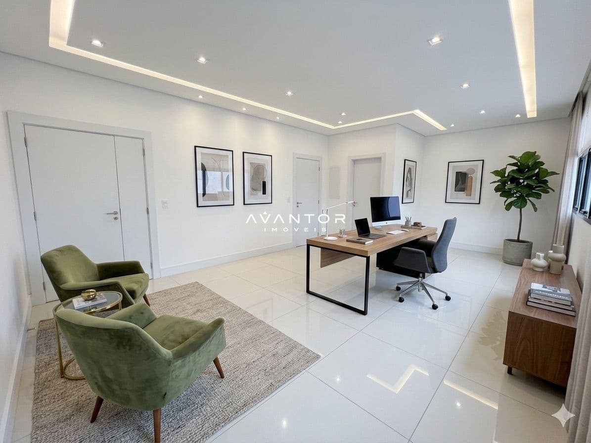 Escritório com área de trabalho integrada — Sala Comercial com 1 sala para alugar no Vitta Center, em Centro, Santa Maria/RS
