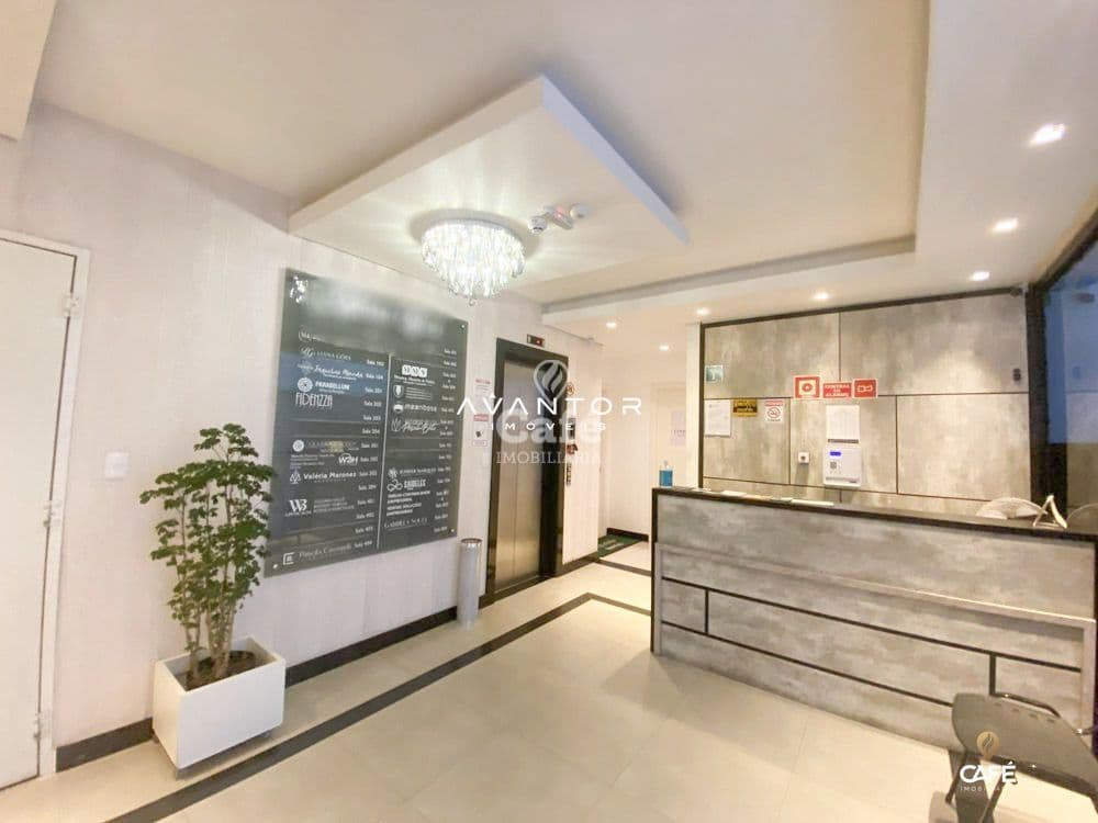 Hall de entrada com recepção — Sala Comercial com 1 sala à venda no Queluz Office, em Nossa Senhora das Dores, Santa Maria/RS