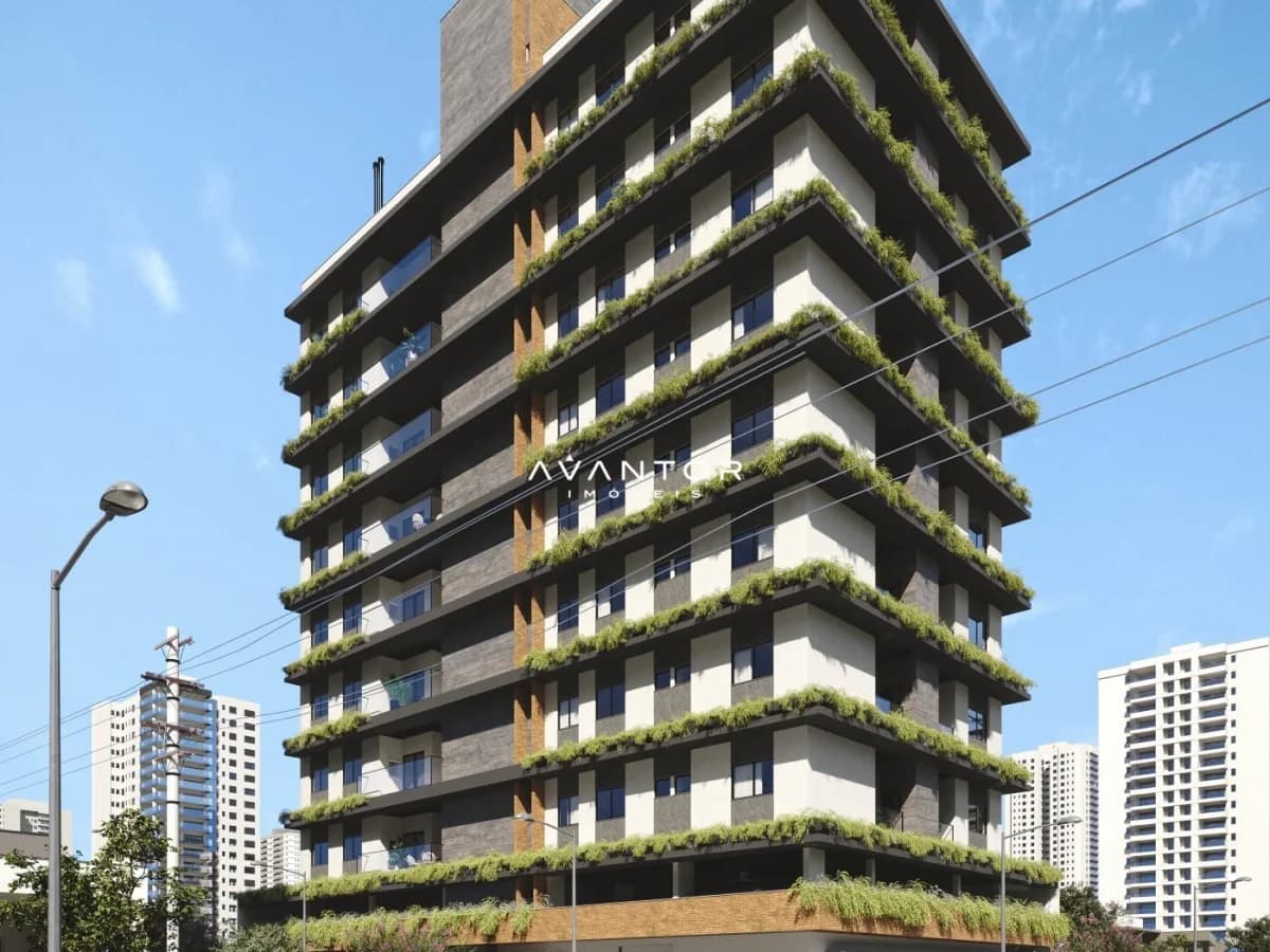 Fachada do prédio com varandas e plantas — Apartamento com 2 quartos à venda em Menino Jesus, Santa Maria/RS