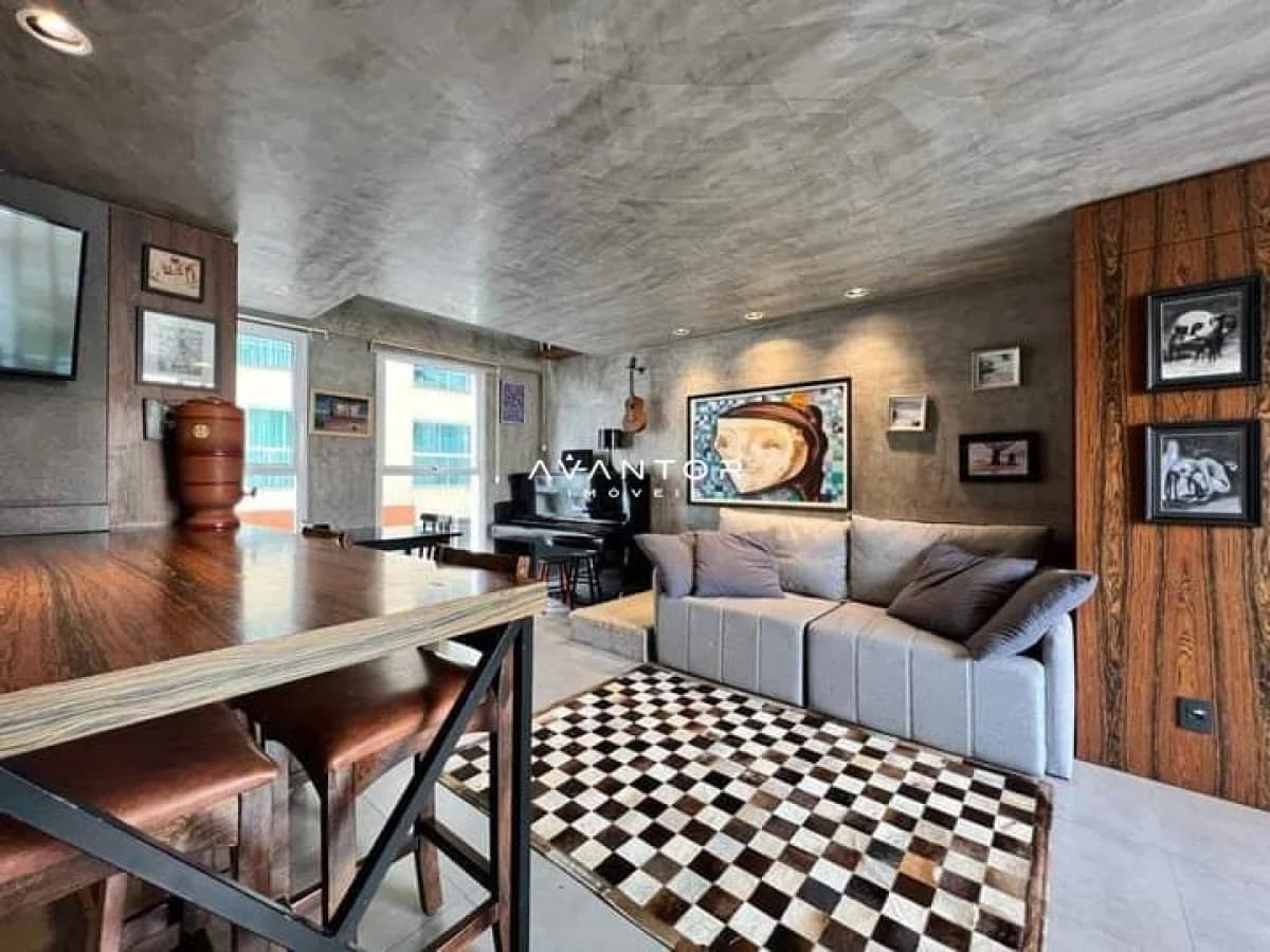 Sala de estar integrada à cozinha — Apartamento com 2 quartos à venda em Nossa Senhora de Lourdes, Santa Maria/RS