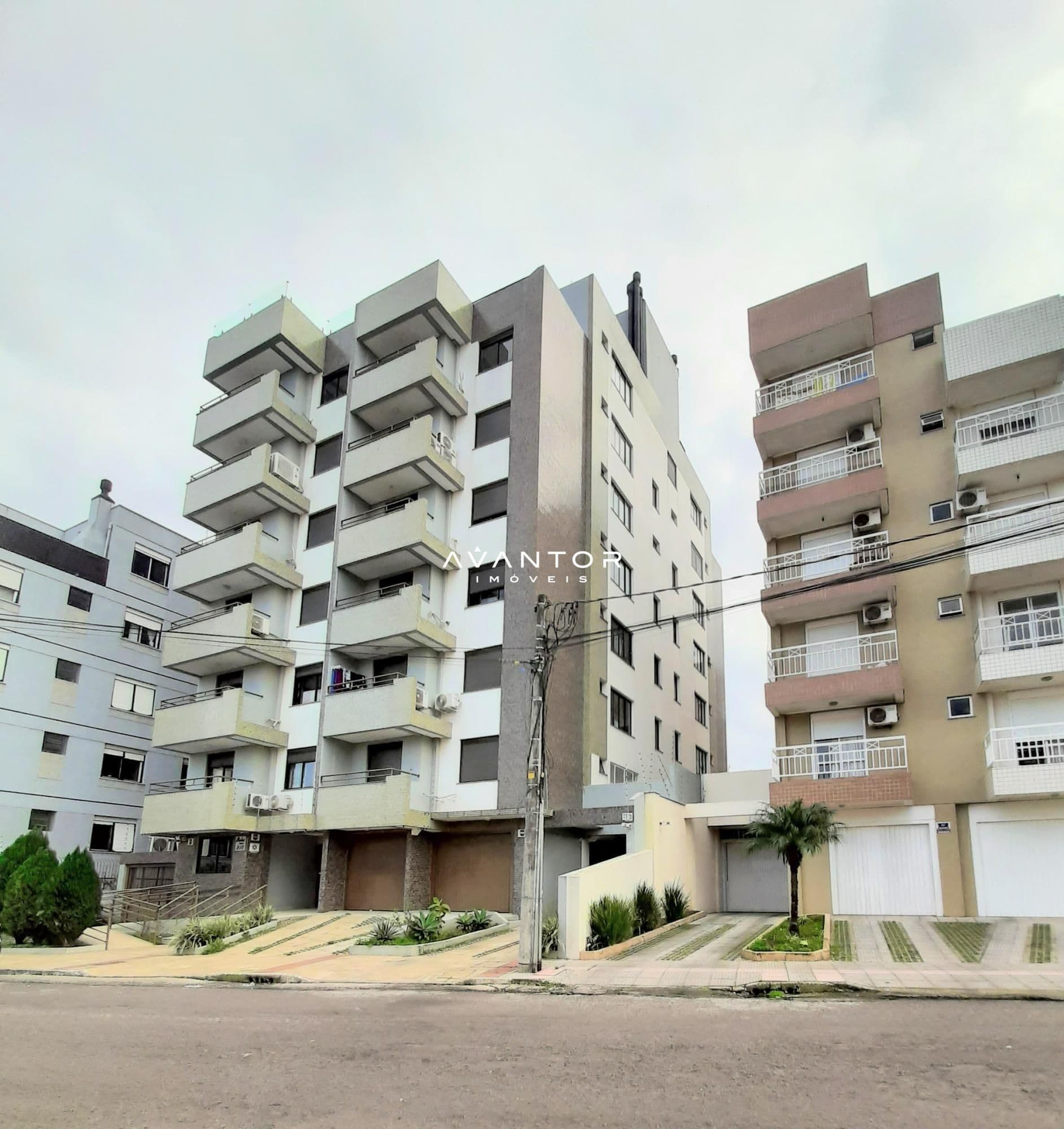 Fachada do prédio com garagem — Apartamento com 2 quartos à venda em Nossa Senhora de Fátima, Santa Maria/RS