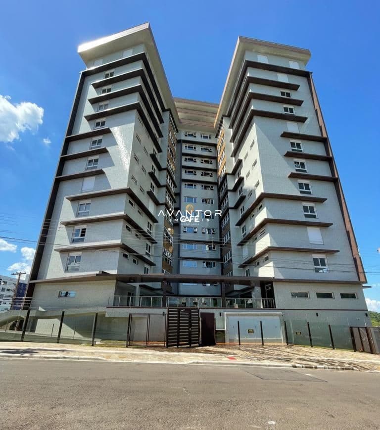Fachada do prédio com sacadas — Apartamento com 3 quartos à venda no Residencial Fiorello, em Km 3, Santa Maria/RS