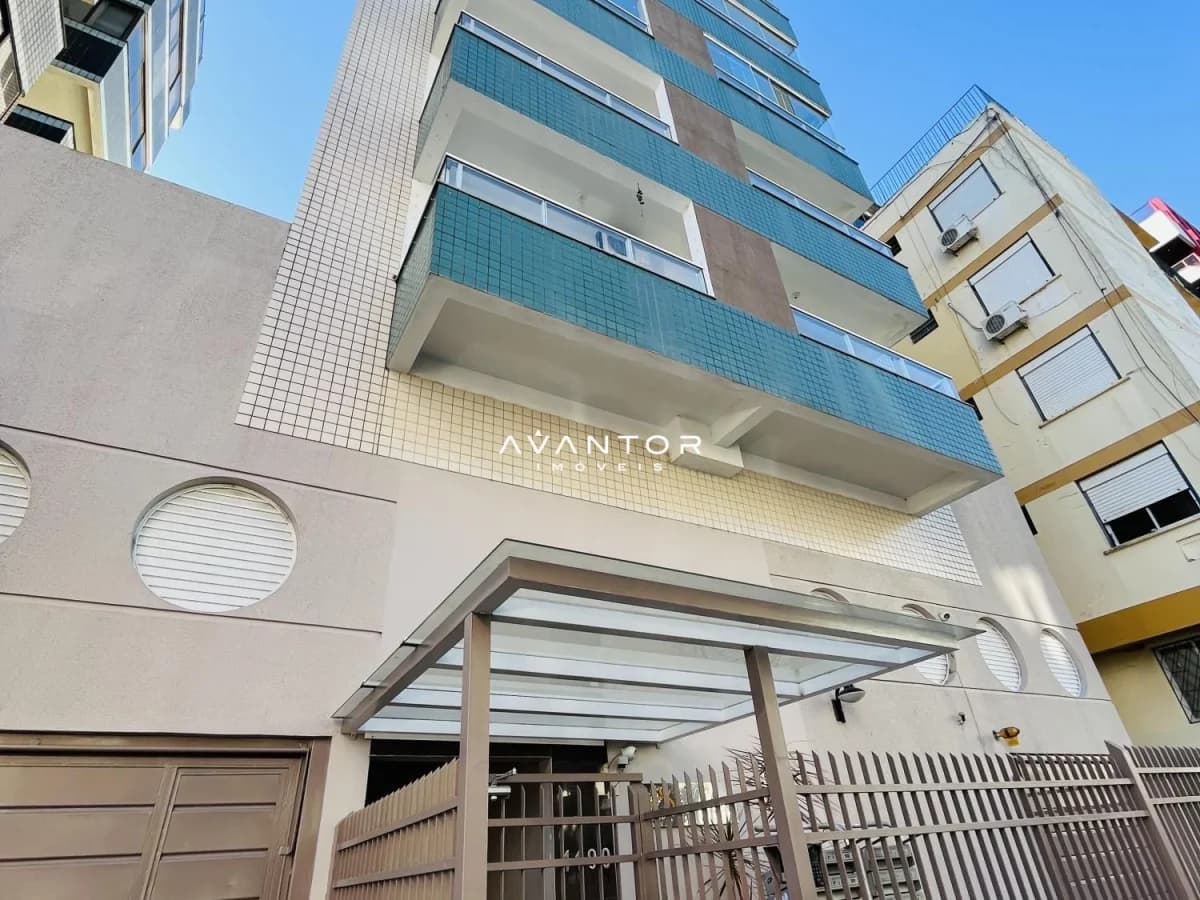 Fachada do prédio com sacadas — Apartamento com 2 quartos à venda no Residencial Isla del Sol, em Centro, Santa Maria/RS