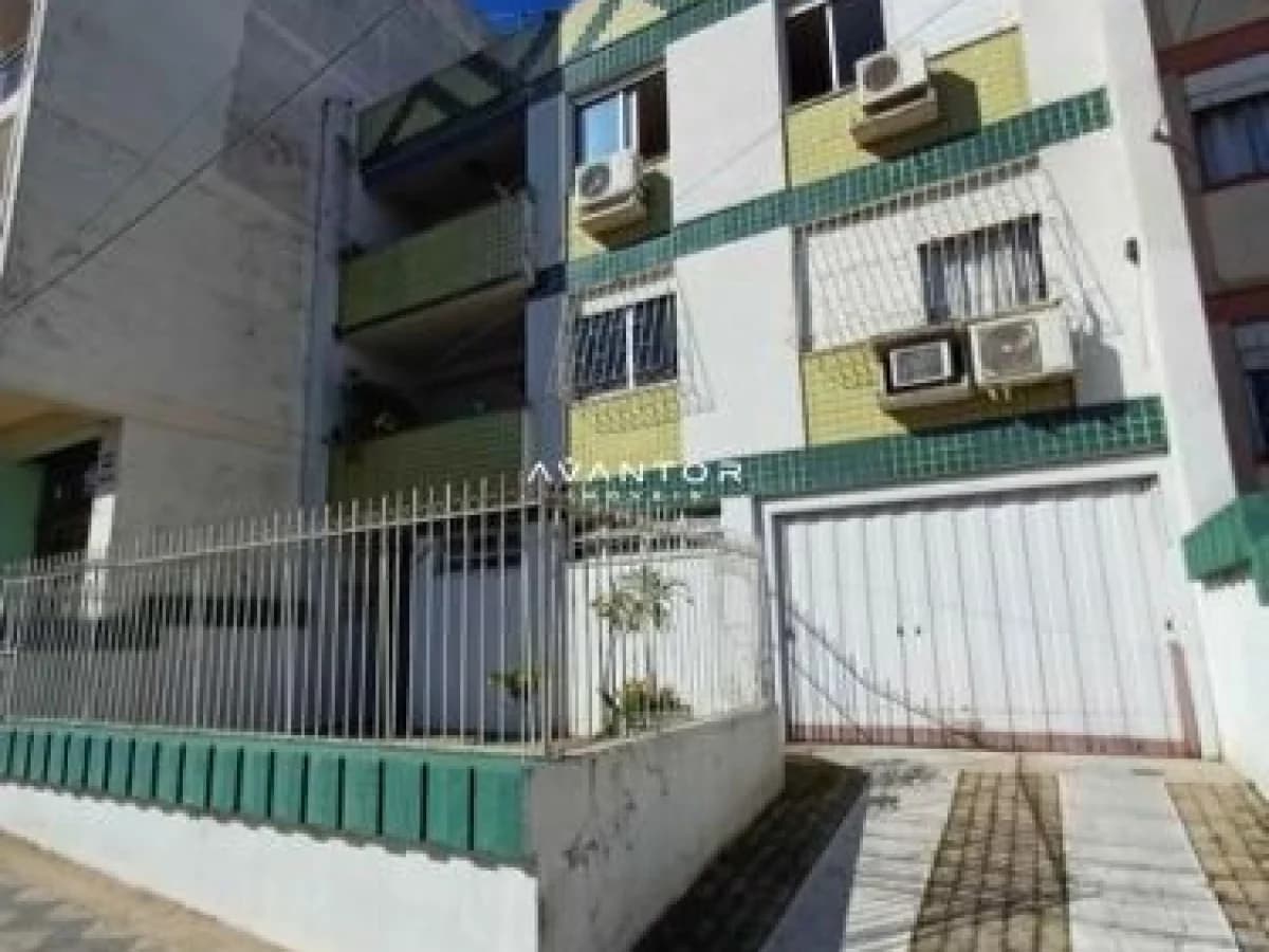 Fachada do prédio com portão e garagem — Residencial Dotto, Nossa Senhora de Fátima, Santa Maria/RS