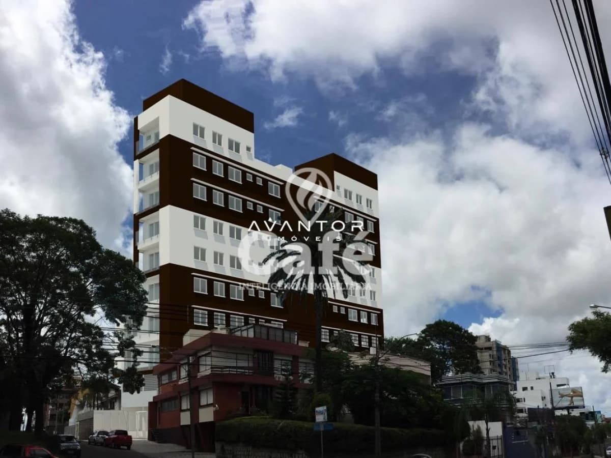Fachada do prédio com arquitetura em blocos — Apartamento com 3 quartos à venda em Nossa Senhora Medianeira, Santa Maria/RS