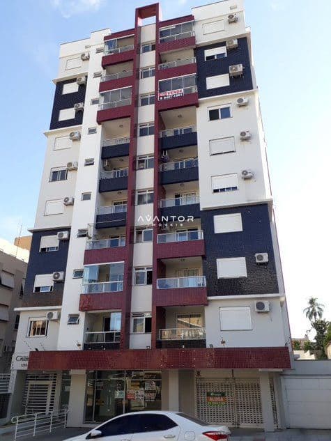 Fachada do prédio com sacadas — Apartamento com 1 quarto à venda no Residencial Cruzeiro do Sul, em Centro, Santa Maria/RS