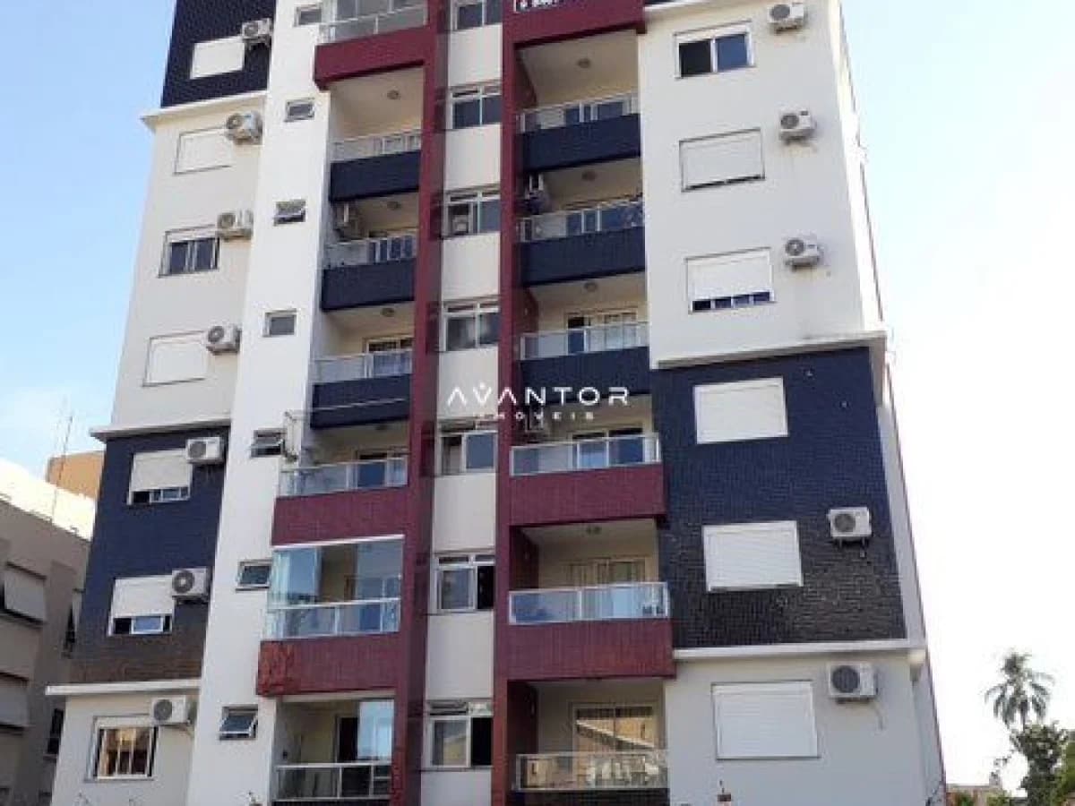 Fachada do prédio com sacadas — Apartamento com 1 quarto à venda no Residencial Cruzeiro do Sul, em Centro, Santa Maria/RS