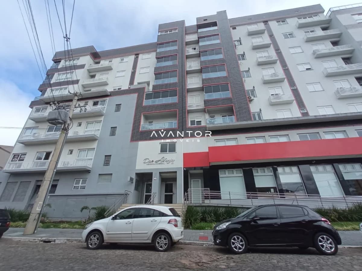Fachada do prédio com garagem — Sala Comercial com 1 sala para alugar no Residencial Don Alfaya, em Camobi, Santa Maria/RS