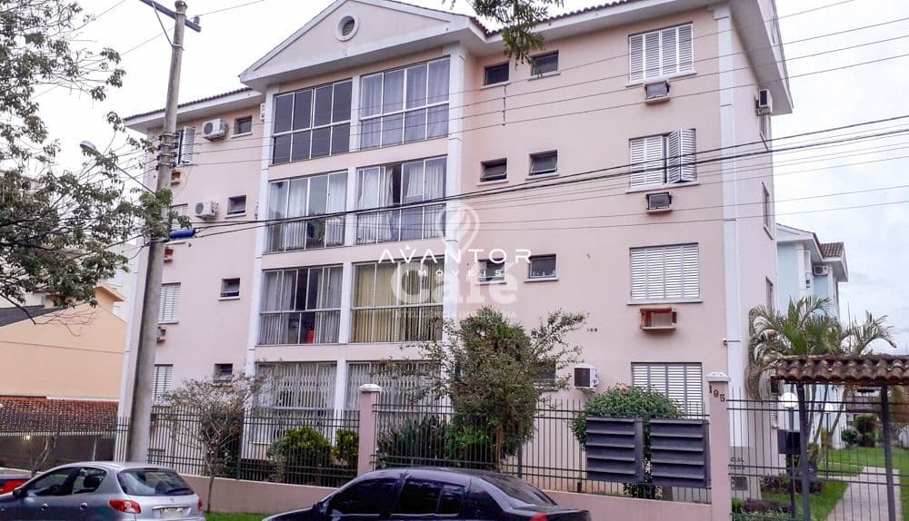 Fachada do prédio com garagem — Apartamento com 3 quartos à venda em Nonoai, Santa Maria/RS