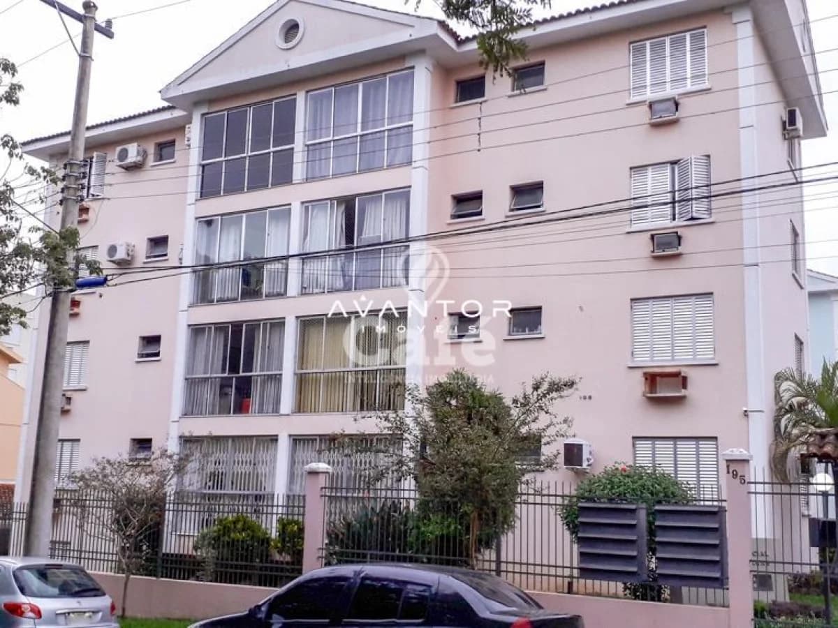 Fachada do prédio com garagem — Apartamento com 3 quartos à venda em Nonoai, Santa Maria/RS
