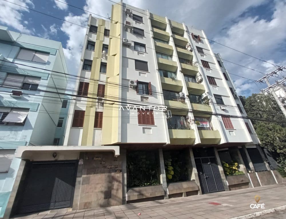 Fachada do prédio com garagens — Apartamento com 3 quartos à venda no Alameda Dos Ciprestes, em Bonfim, Santa Maria/RS