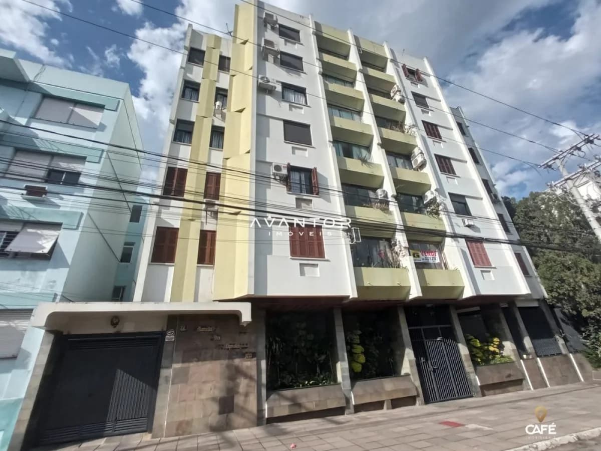 Fachada do prédio com garagens — Apartamento com 3 quartos à venda no Alameda Dos Ciprestes, em Bonfim, Santa Maria/RS