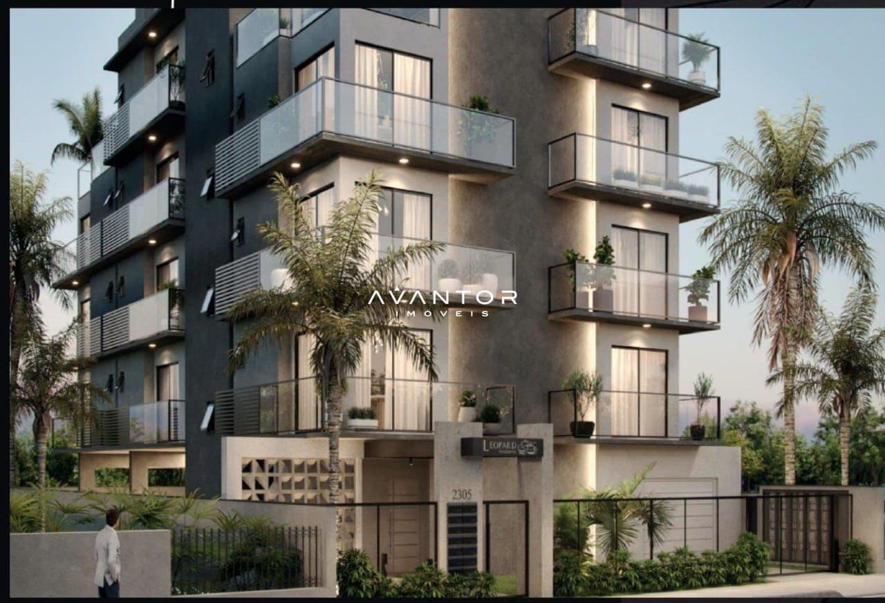 Fachada do prédio com sacadas — Apartamento com 1 quarto à venda no LEOPARD RESIDENCE, em Boi Morto, Santa Maria/RS