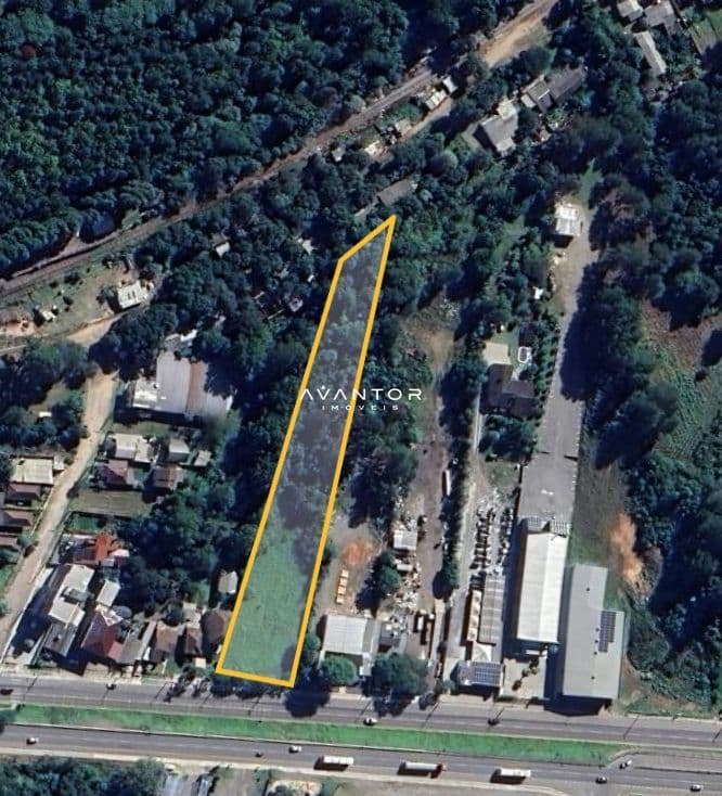 Terreno aéreo com demarcação de área — Terreno à venda em Pé de Plátano, Santa Maria/RS