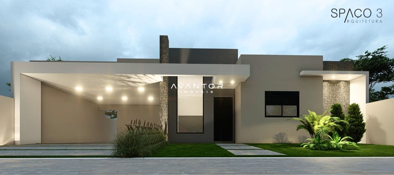 Fachada da casa com garagem — Casa com 3 quartos à venda em São João, Santa Maria/RS
