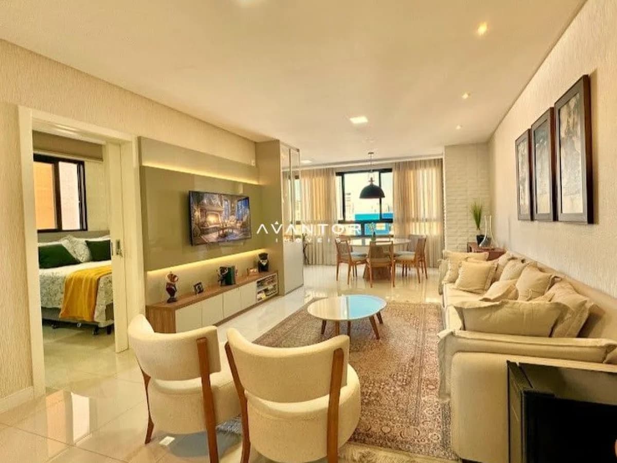 Sala de estar integrada à cozinha — Apartamento com 2 quartos à venda em Nações, Balneário Camboriú/SC
