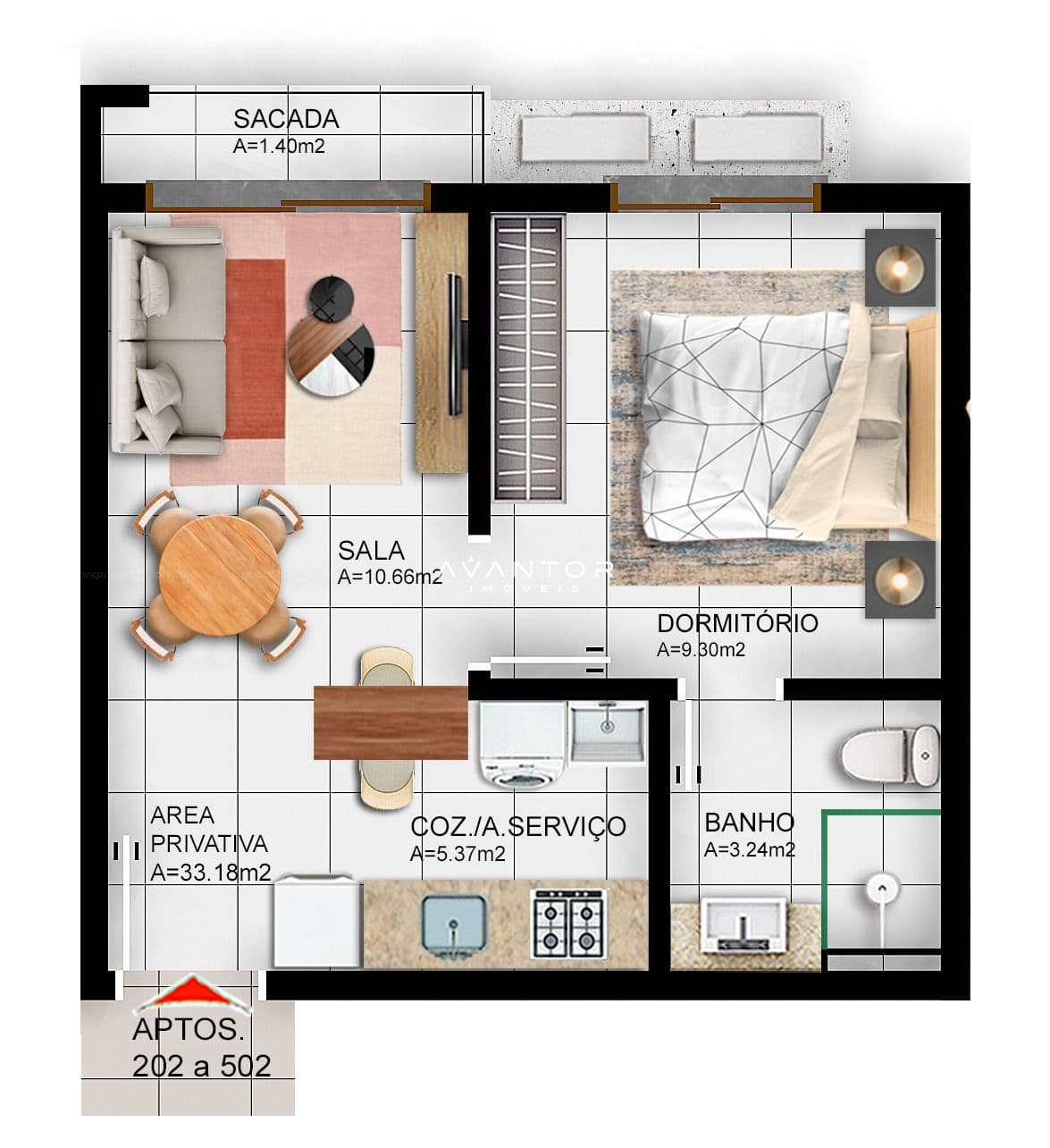 Apartamento com 1 quarto à venda no Residencial Grey, em Camobi, Santa Maria/RS — foto 6 de 8