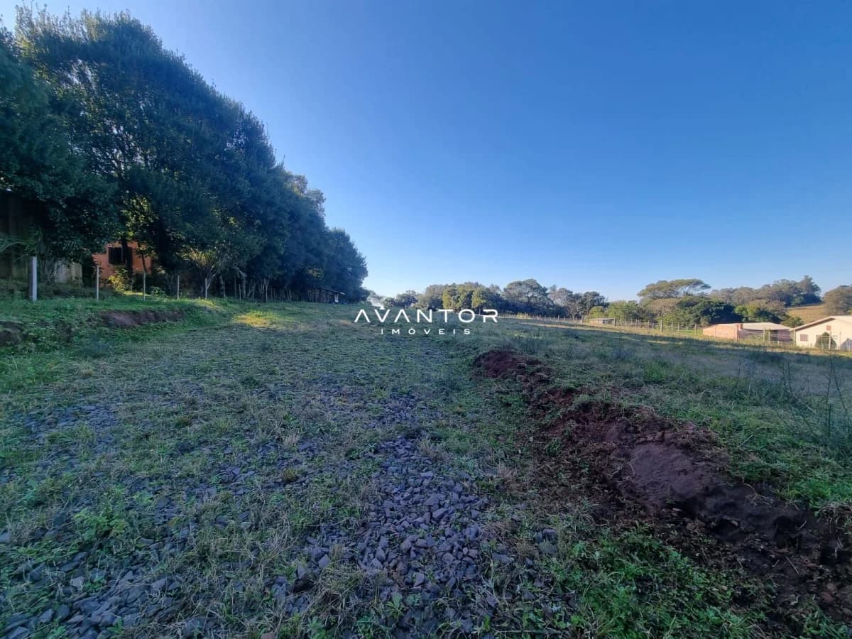 Terreno com estruturas e vegetação — Terreno à venda em Passo das Tropas, Santa Maria/RS