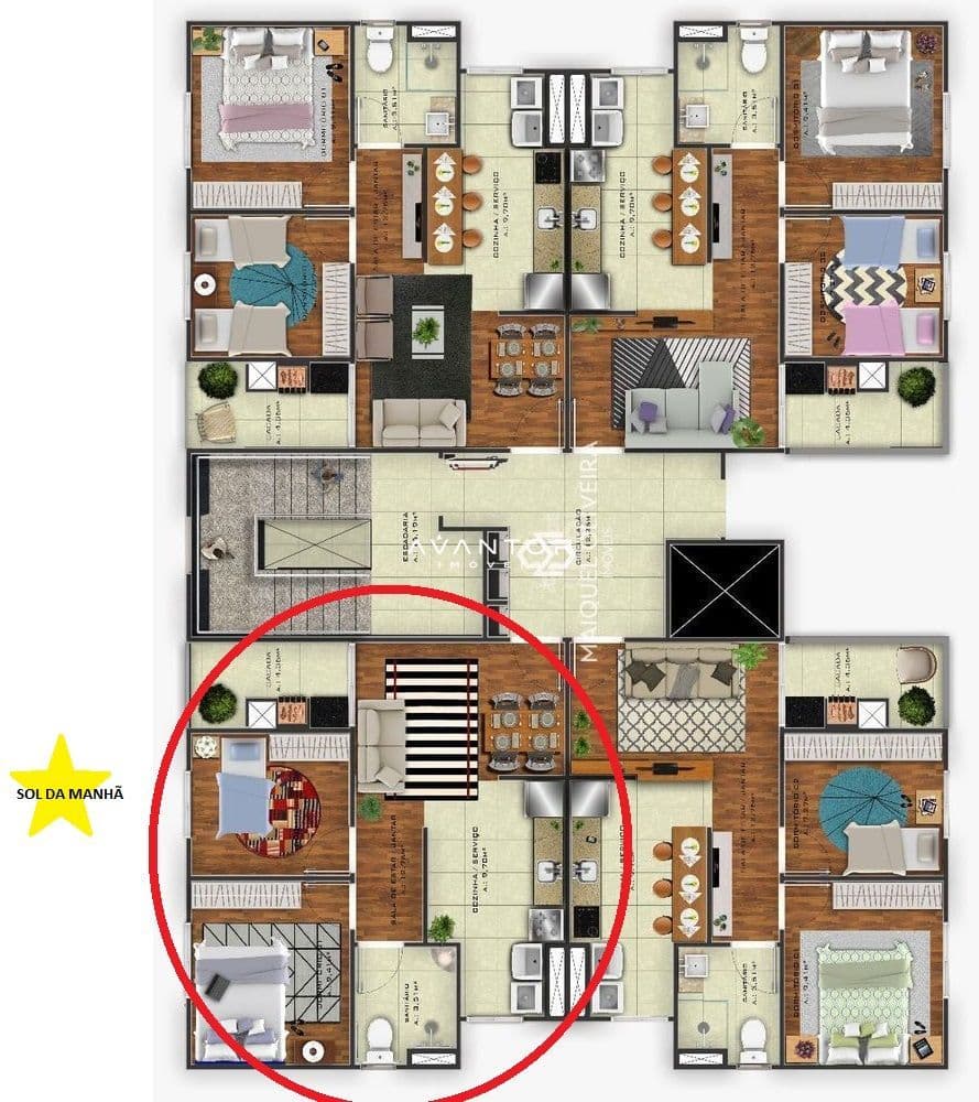 Apartamento com 2 quartos à venda no Residencial Morada do leste, em Camobi, Santa Maria/RS — foto 4 de 17