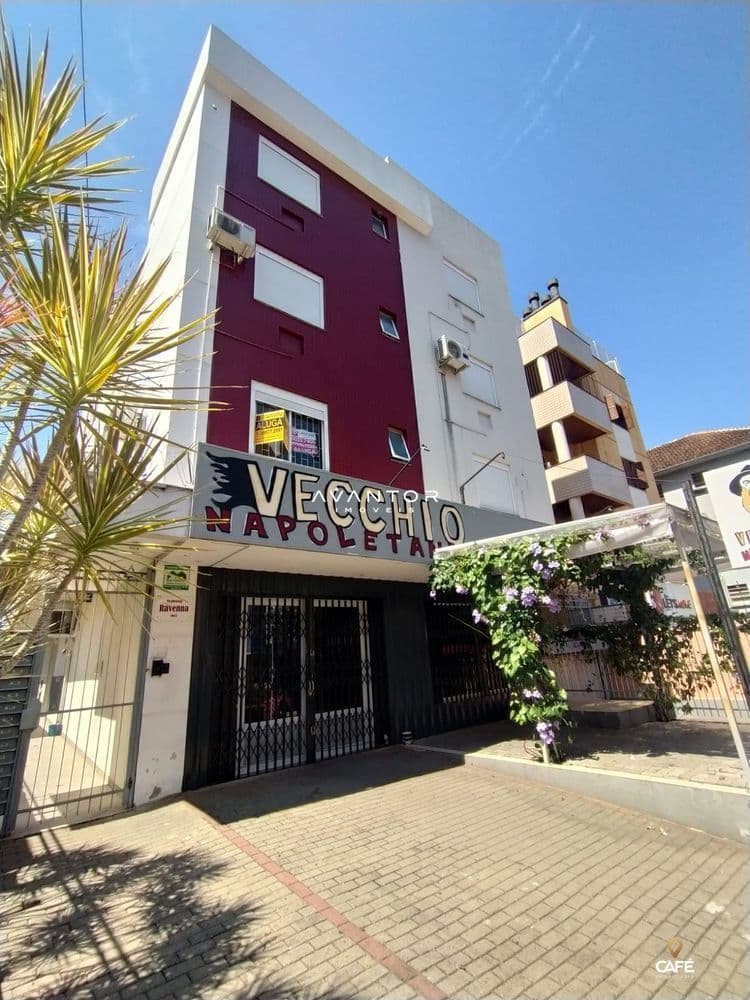 Fachada do edifício residencial — Apartamento com 1 quarto à venda no Residencial Ravenna, em Centro, Santa Maria/RS