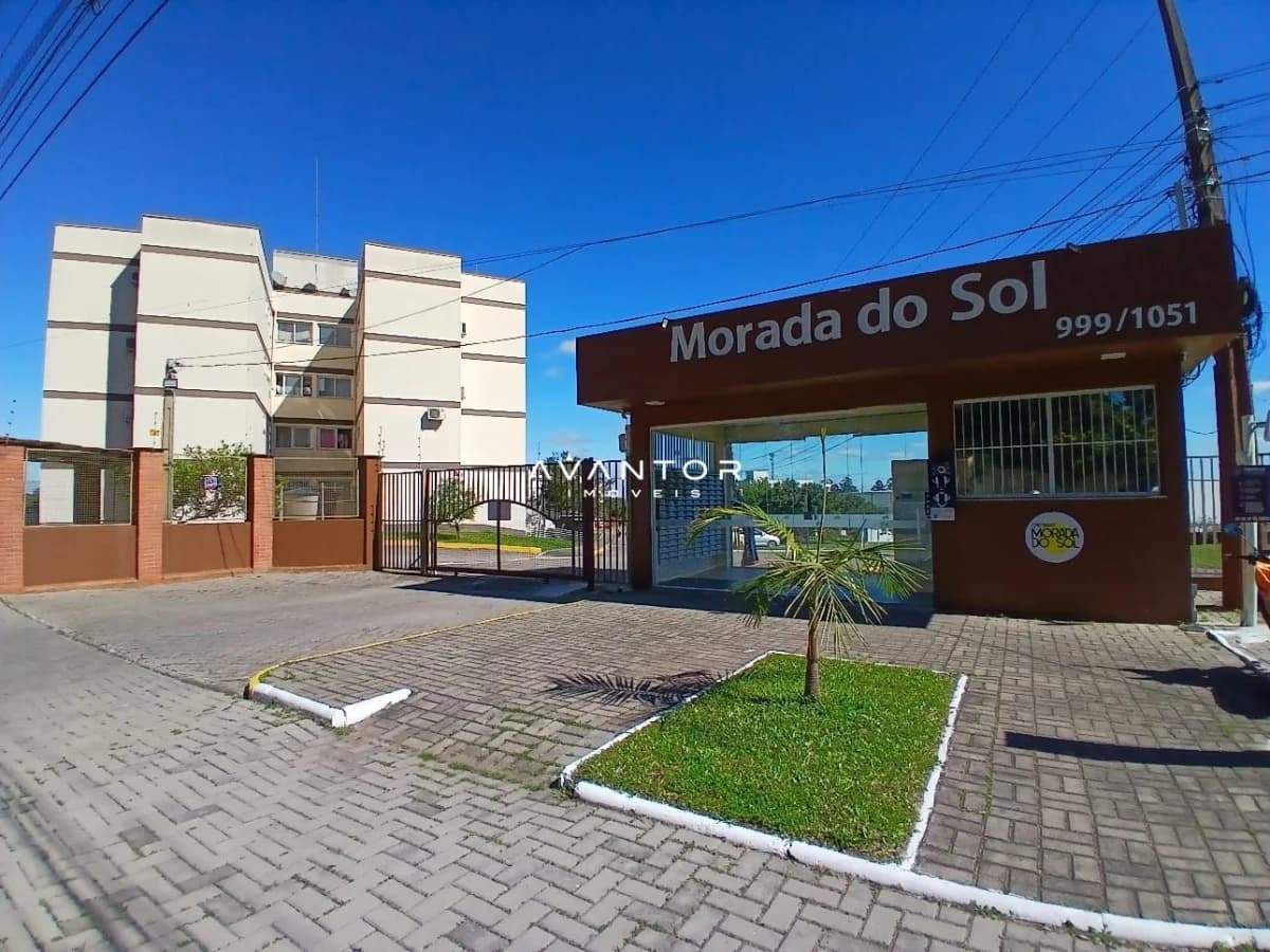 Fachada do prédio com portaria — Apartamento com 2 quartos à venda no Residencial Morada do Sol, em São José, Santa Maria/RS