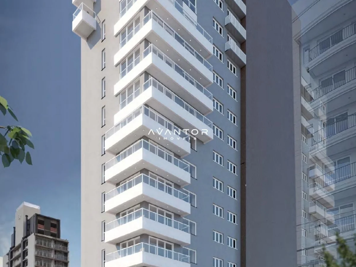 Fachada do prédio com sacadas — Apartamento com 3 quartos à venda em Nossa Senhora de Lourdes, Santa Maria/RS