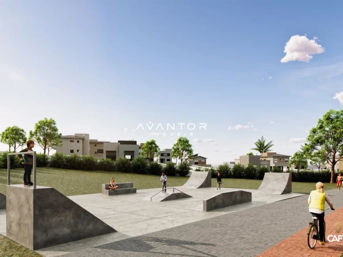 Área externa com pista de skate — Terreno à venda no Terras de Humaitá, em Boi Morto, Santa Maria/RS