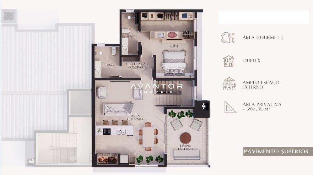 Apartamento com 3 quartos à venda no Residencial Vista do Bosque, em Nossa Senhora de Lourdes, Santa Maria/RS — foto 3 de 3