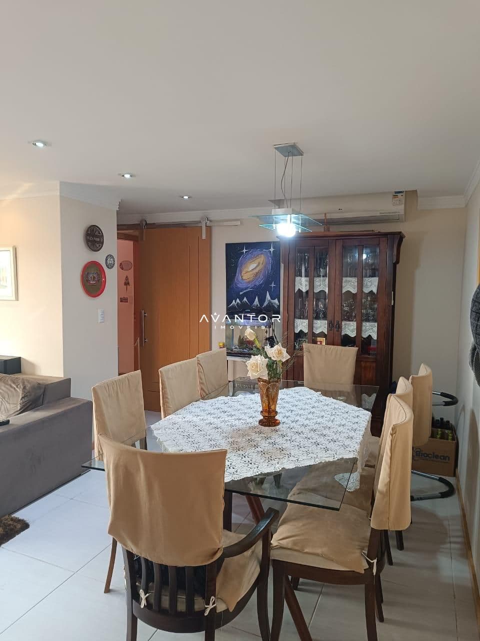 Sala de jantar integrada à sala de estar — Apartamento com 3 quartos à venda em Nossa Senhora de Fátima, Santa Maria/RS