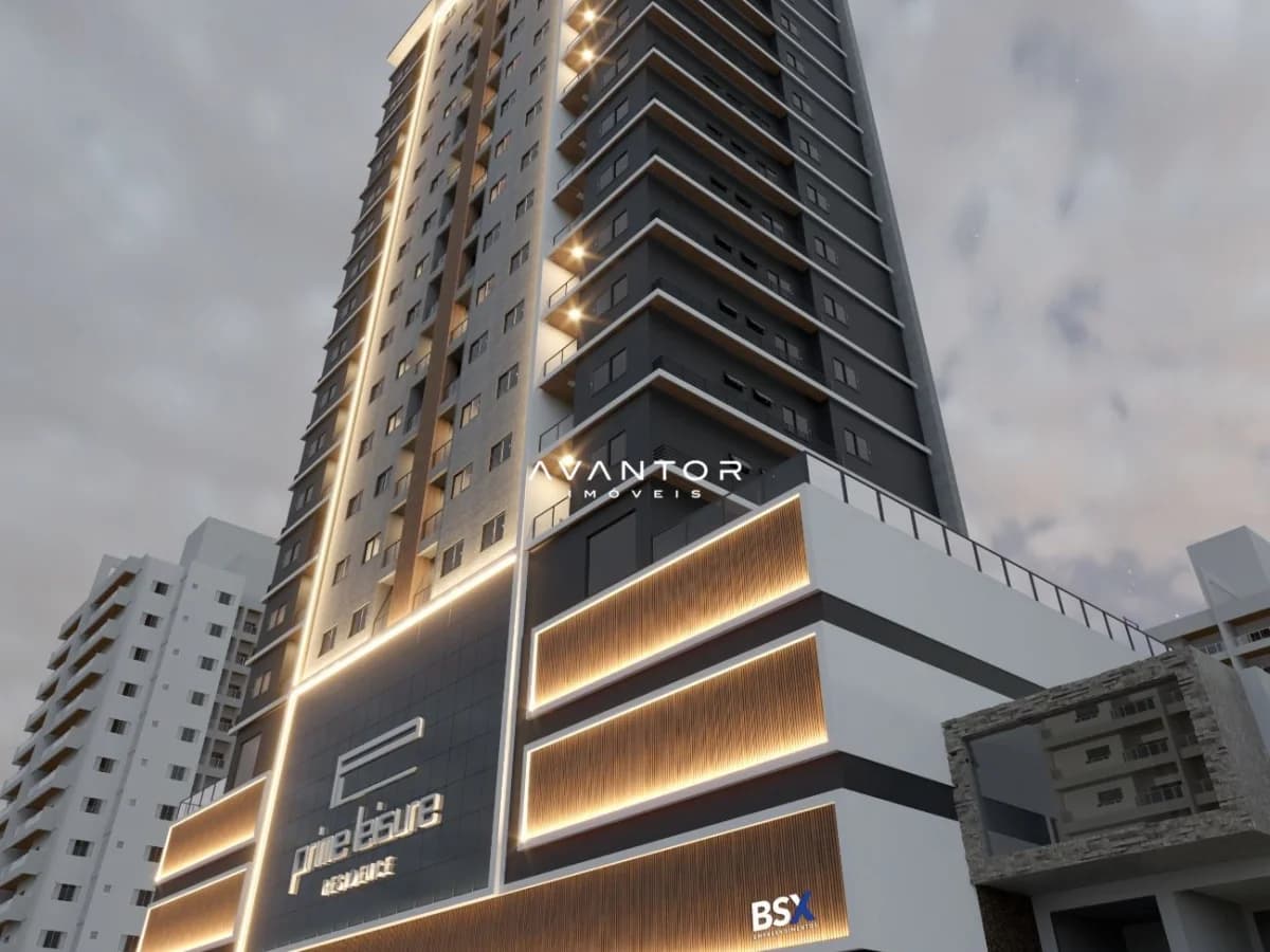 Fachada do prédio ao entardecer — Apartamento com 2 quartos à venda em Morretes - Zona 3, Itapema/SC