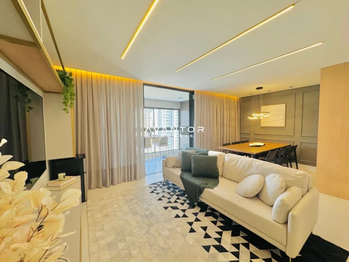 Sala de estar integrada com cozinha e sacada — TESLA Residencial, Centro, Balneário Camboriú/SC