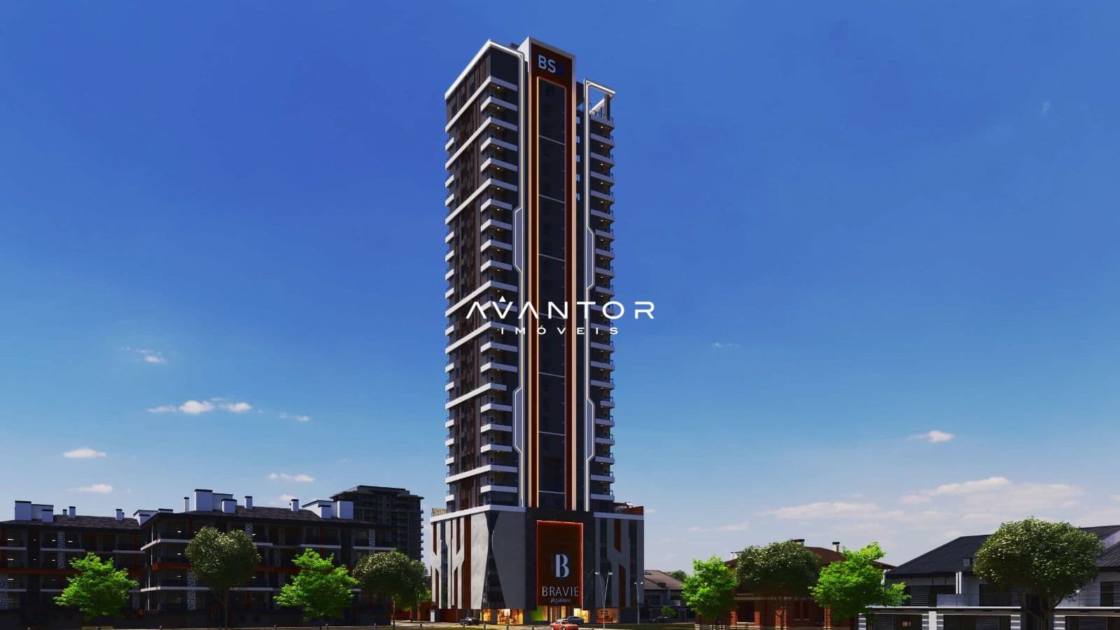Fachada do prédio residencial — Apartamento com 2 quartos à venda no Bravie Residence, em Morretes - Zona 3, Itapema/SC