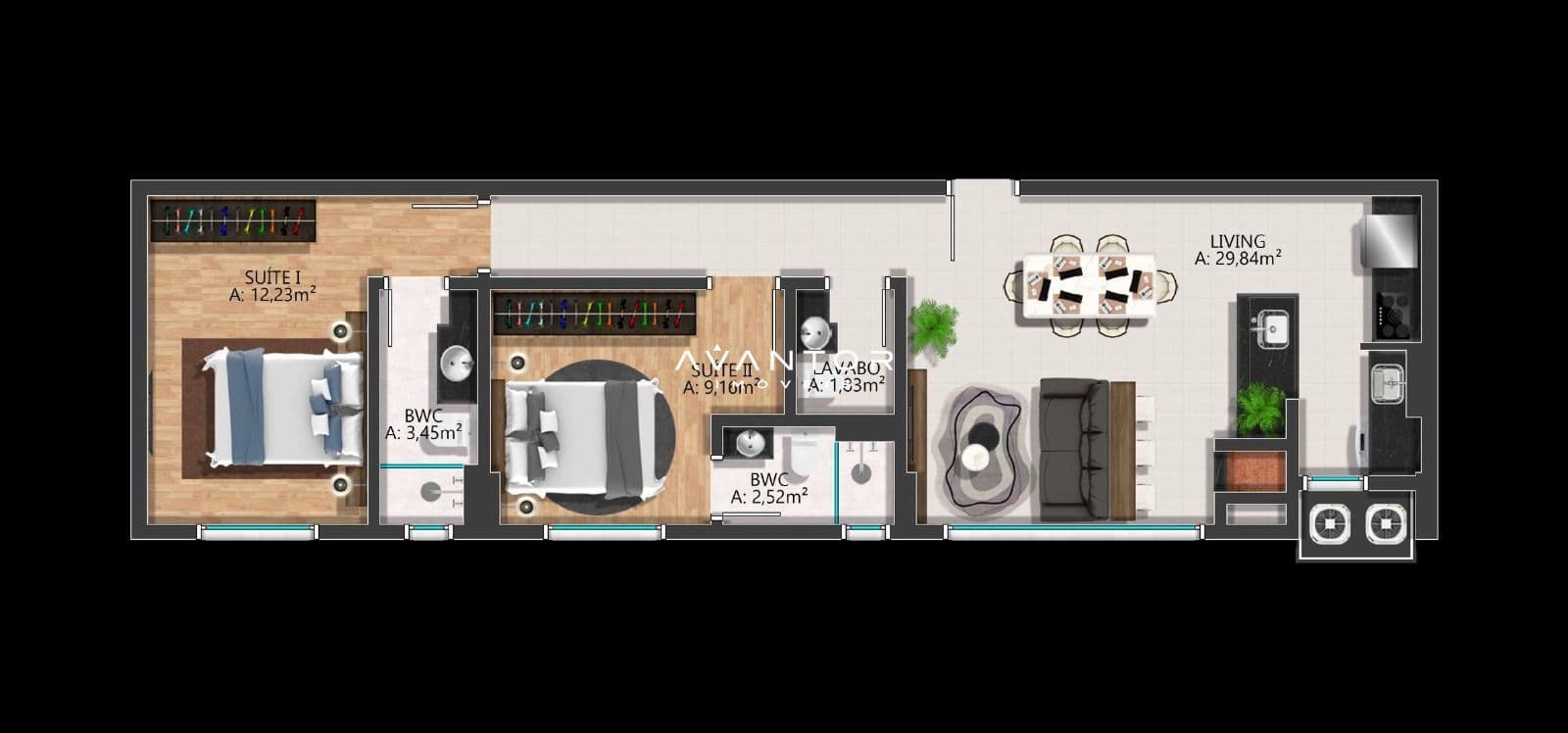 Apartamento com 2 quartos à venda no Evidence Residencial, em Morretes - Zona 3, Itapema/SC — foto 4 de 21